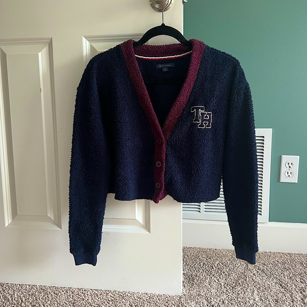 Tommy Hilfiger cropped fuzzy sweater